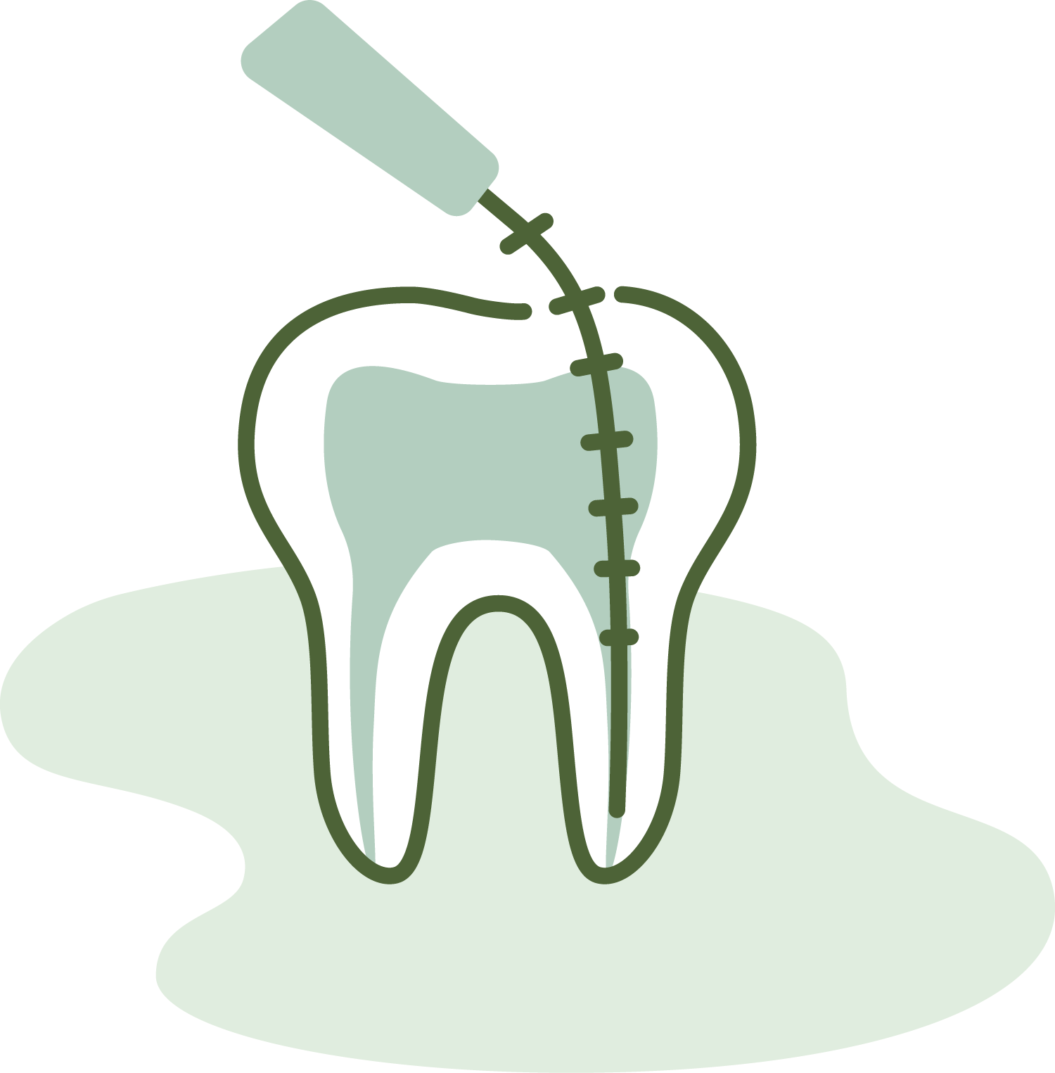 Tooth and tooth implant icon