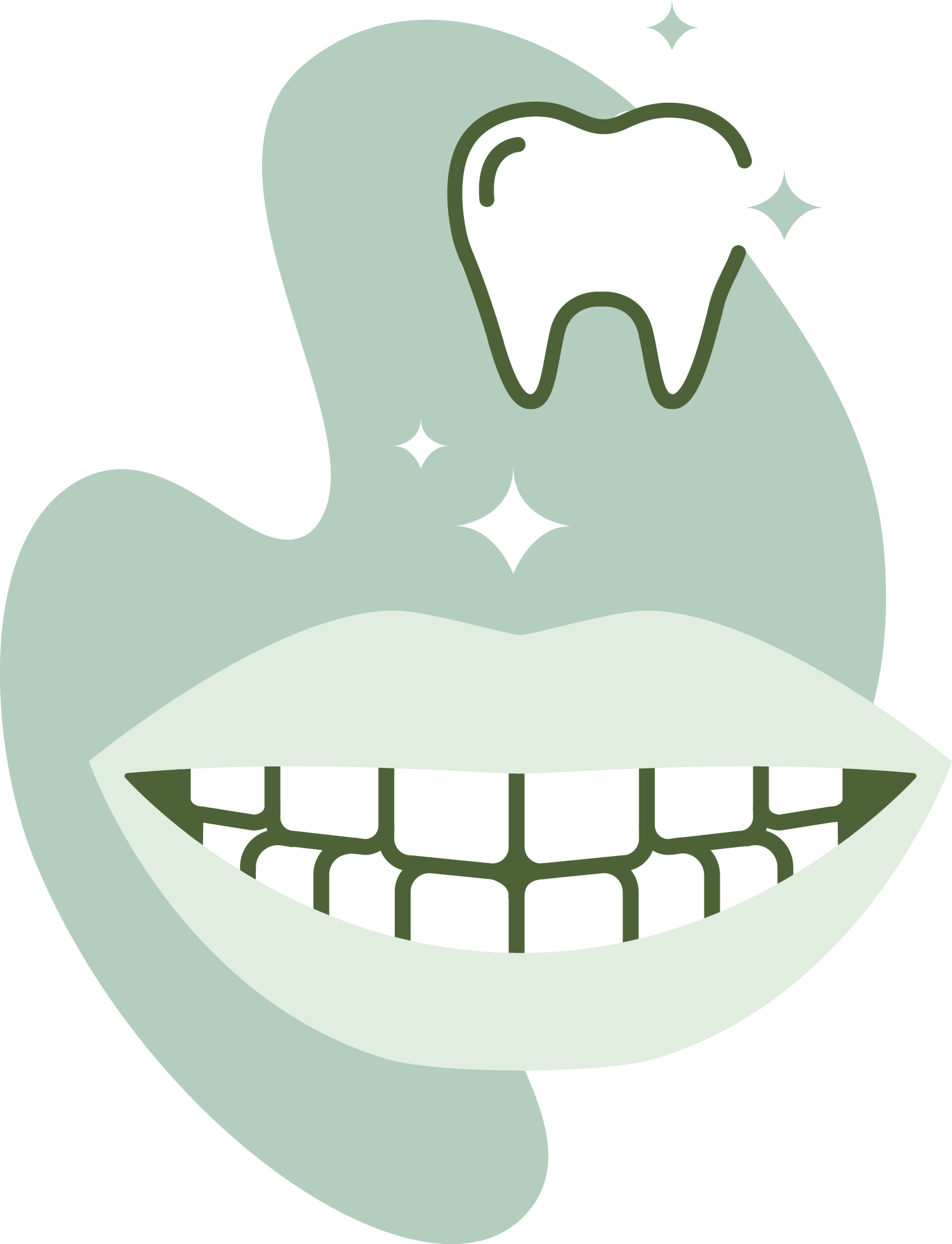 Tooth and tooth implant icon