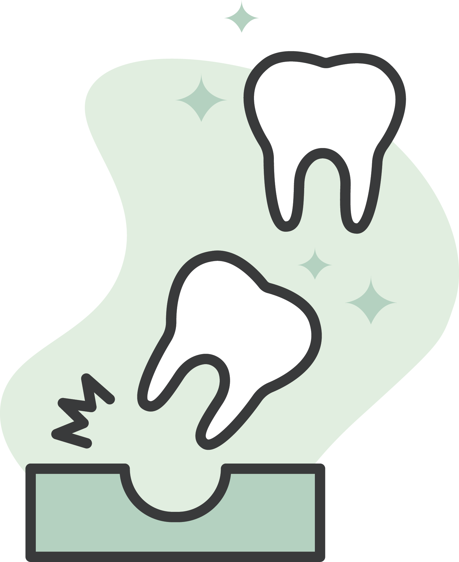 Tooth and tooth implant icon